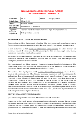 CPL01 - Ricostruzione Della Mammella